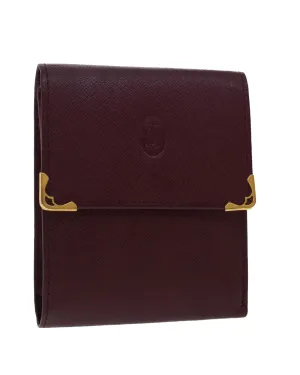 Leather Red Wallet with Accessory Slot