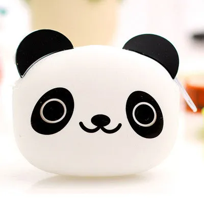 3D Cartoon Animal Candy Colored Girls Coin Bags Women Key Wallets Children Cute Cartoon Mini Coin Purse for Earphone Headphone