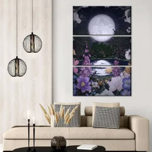 A Garden Lit By Moonlight Wall Art