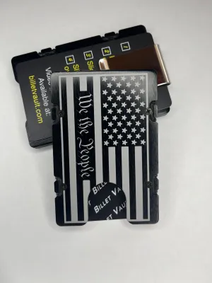 American Flag We The People-  BilletVault Aluminum Wallet