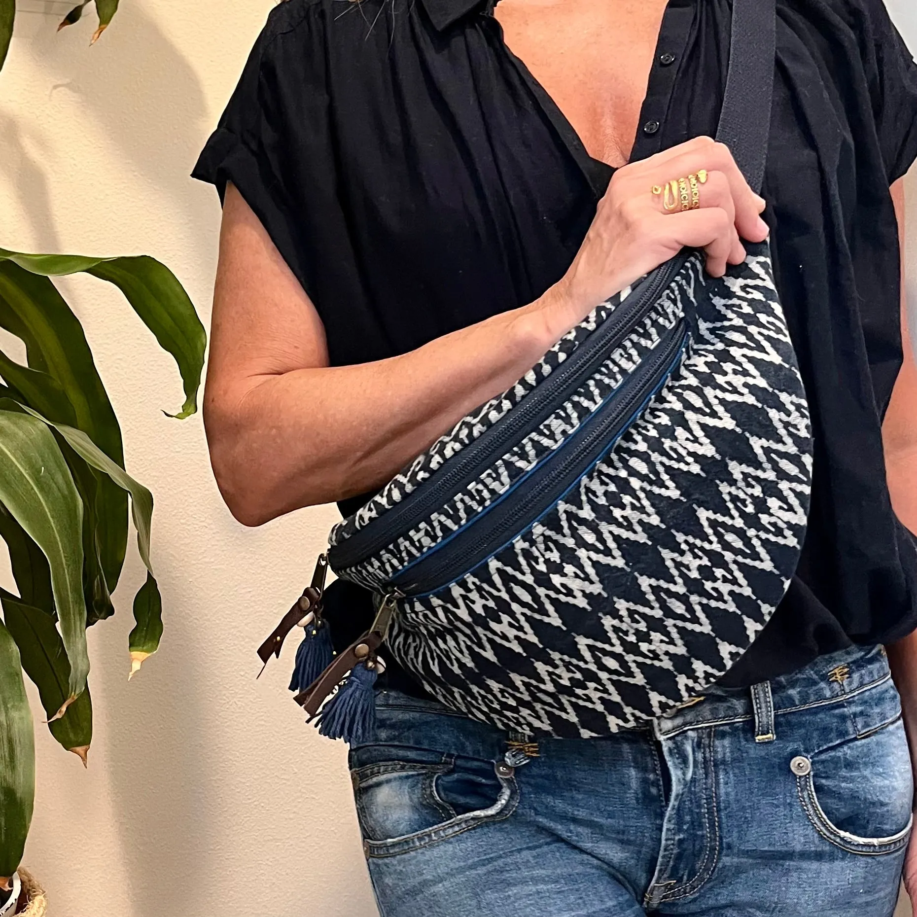 Batik Sling Bag Indigo