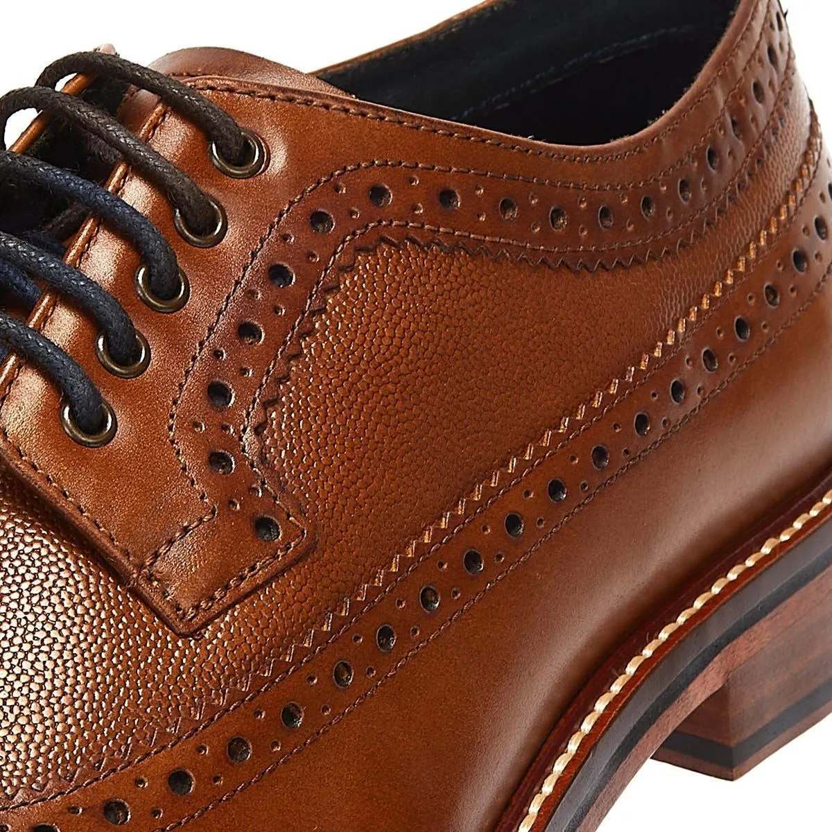 Ben Sherman Archie Brogue Leather Men's Tan Lace-Up Shoes