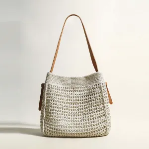 Crochet White Tote Bag