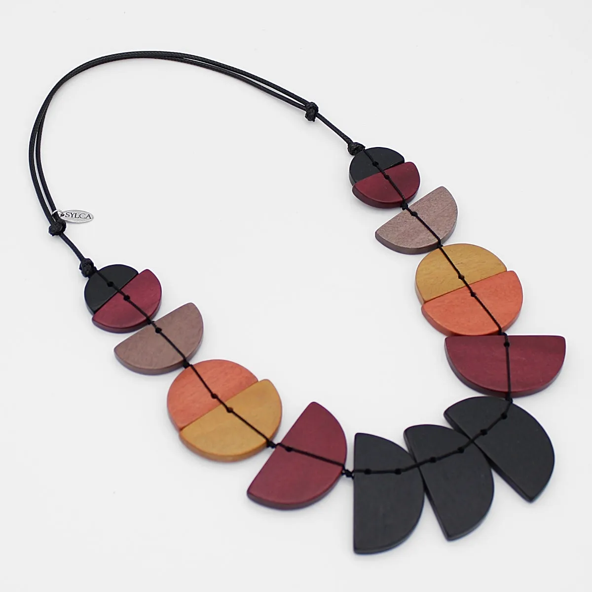 Earth Tone Half Moon Christina Necklace