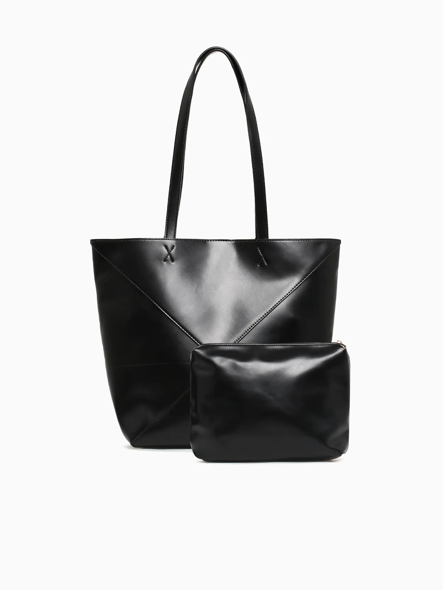 Geometric Tote Black