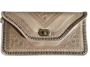 M'dina Wristlet Clutch - Beige