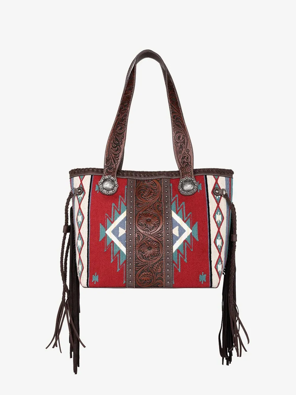 Montana West Aztec Tapestry Floral Embossed Concealed Carry Tote