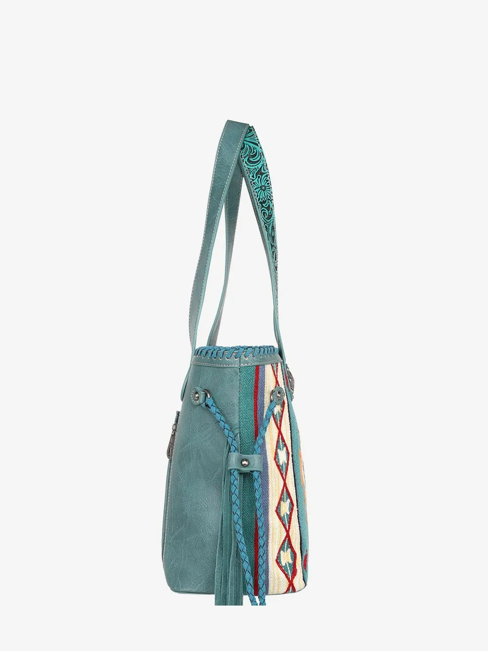 Montana West Aztec Tapestry Floral Embossed Concealed Carry Tote