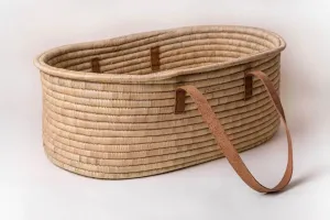 Moses Basket timeless  - with Rust Leather handles