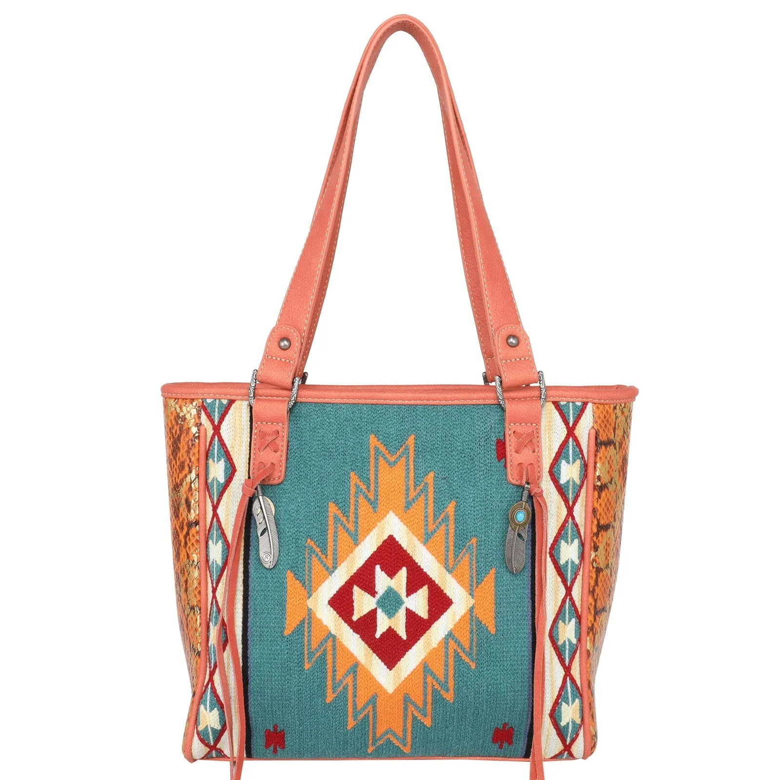 MW1106G-8317 Montana West Aztec Tapestry Concealed Carry Tote