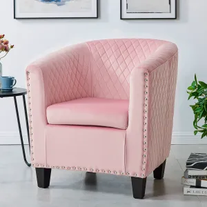 Stilo Velvet Tub Chair - Pink