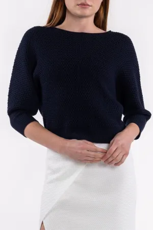 TEXTURED DOLMAN SLEEVE TOP