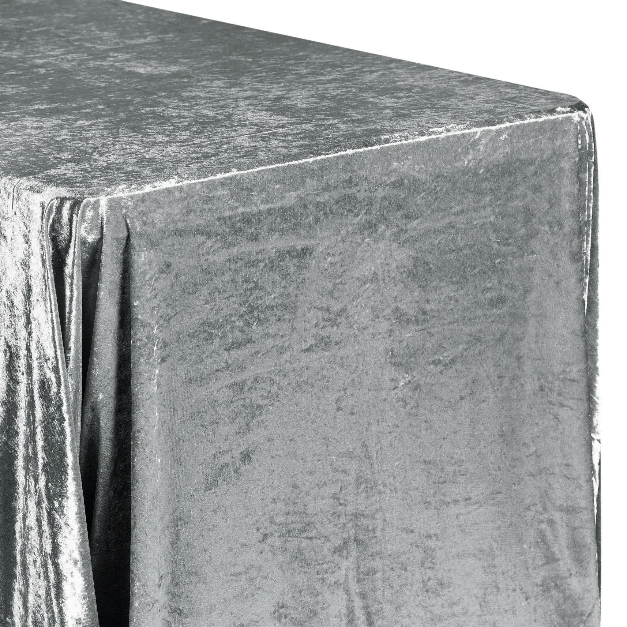 Velvet 90"x132" Rectangular Tablecloth - Charcoal