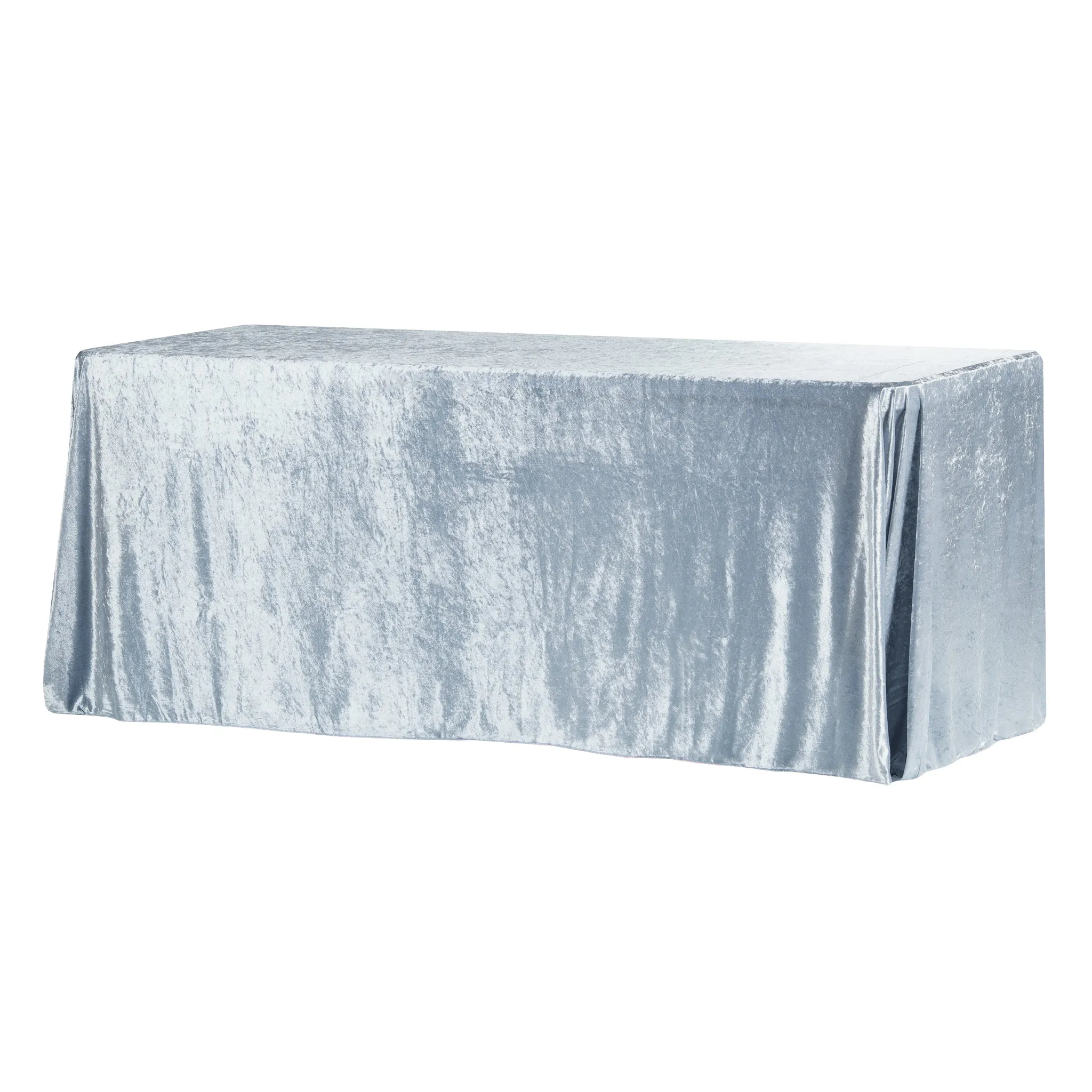 Velvet 90"x132" Rectangular Tablecloth - Dusty Blue