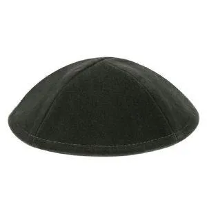 Velvet Lined Kippot - GREY