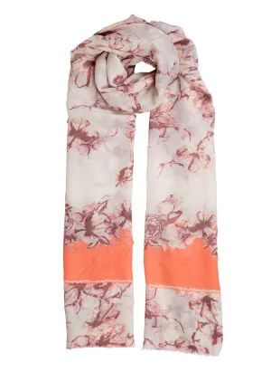 Women's Floral Print Lightweight Scarf